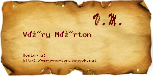 Véry Márton névjegykártya
